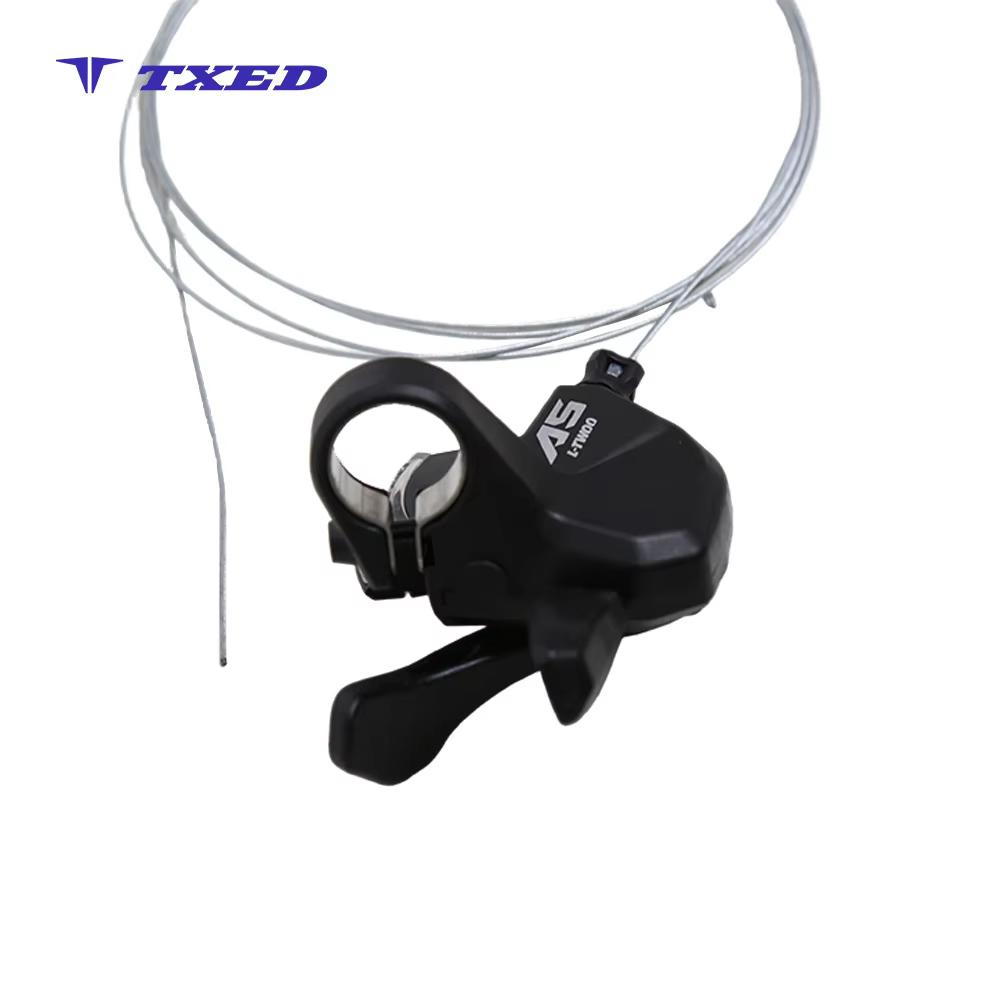 LanTu 9 Speed Aluminum Alloy Indexed Shifter Lever with 2400mm Cable Adjustable & Waterproof for Electric Bicycles