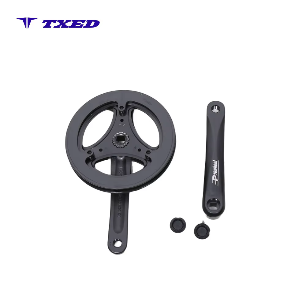 Four-corner Heart BMX Road Bicycles Crankset 3/32"x42T X170MM X9/16" Black Toothed Disc Anodized Aluminum Lightweight Alloy