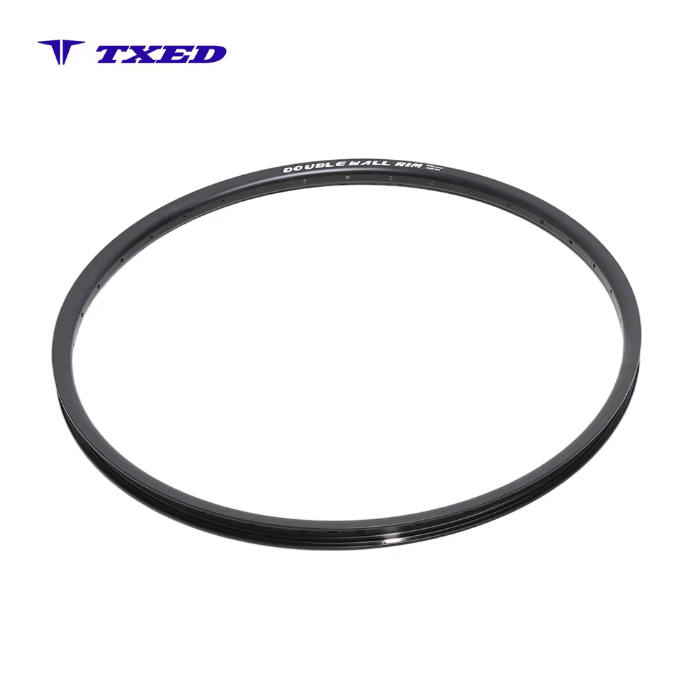 Hengtong HLQC-19A Universal MTB Aluminum Rim Durable Black Background Silver Lettering 18mm Height Double-Layer Design Stylish