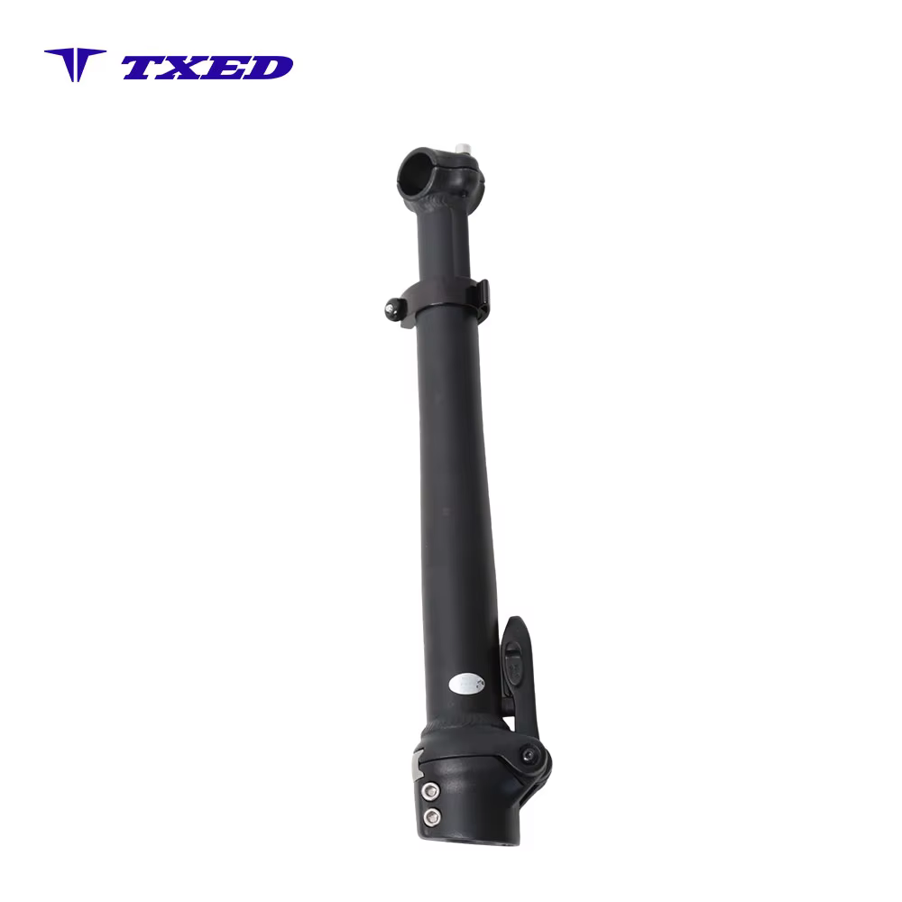 25.4x28.6mm Double Screw Fix Aluminum Right Folding Bike Stem With Safety Wire for Bicycle detail image 1