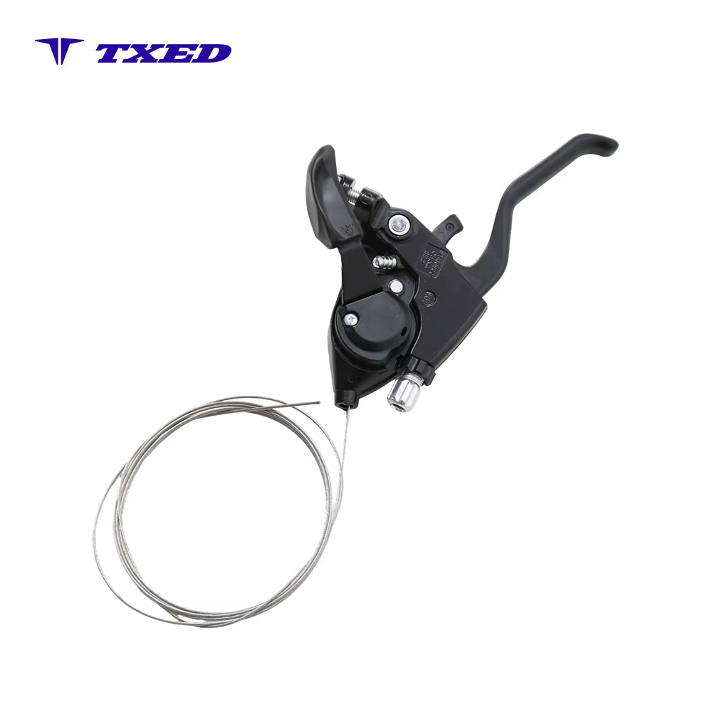 7 Speed Alloy Bicycle Shift Rod Right Bike Shifter Lever with Shift Cable for Mountain Bike E-bike detail image 2