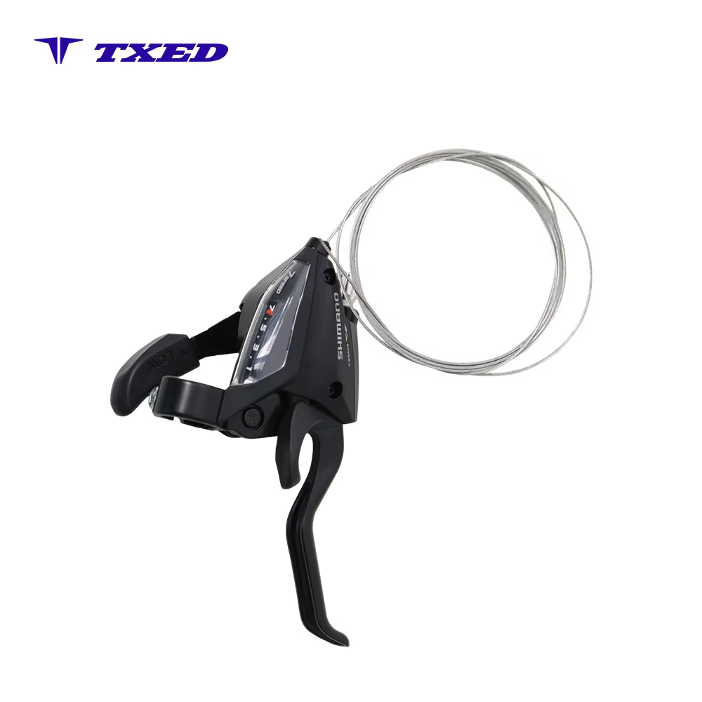 7 Speed Alloy Bicycle Shift Rod Right Bike Shifter Lever with Shift Cable for Mountain Bike E-bike detail image 3