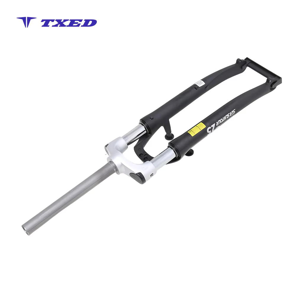 700C Suspension Fork with Silver Alloy Crown V-Brake Mounts Coil Spring YS727 Travel 63mm Height 83cm BMX detail image 7