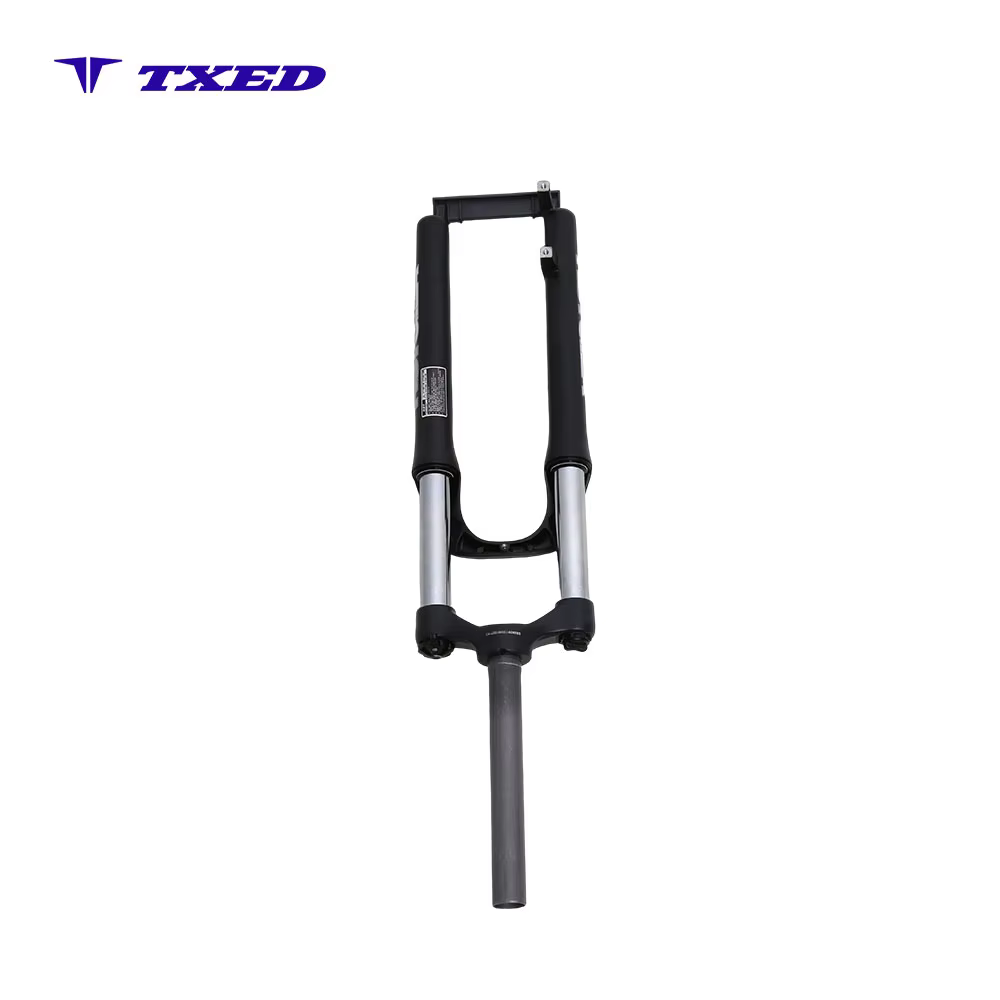 Aluminum Alloy Black Crown & Outer Leg 26X1.95 100mm Travel Hydraulic Lockout Disc Brake Suspension Fork with Coil Spring detail image 4