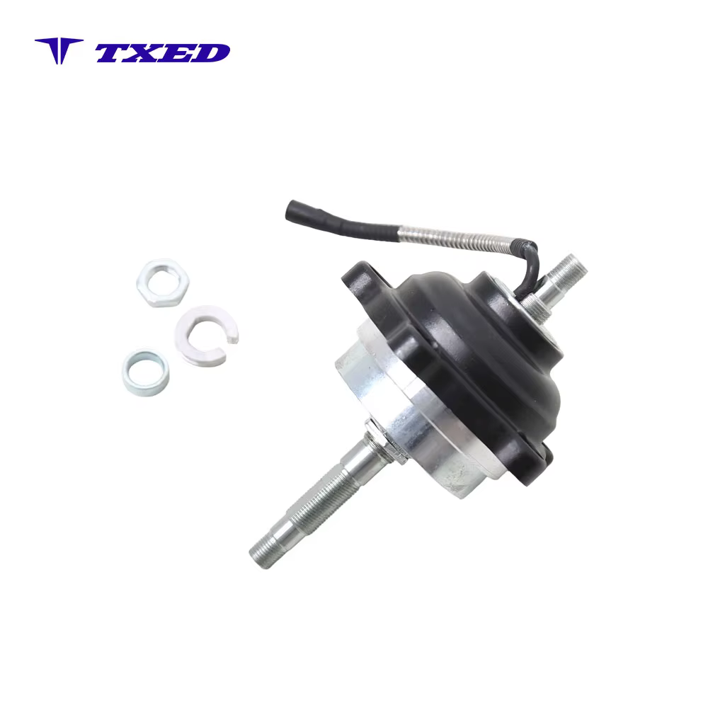 Aluminum Alloy Shock Absorption Rubber 3/8" Steel Axle Disc Brake Compatible Electric Bicycle Front Hub detail image 3