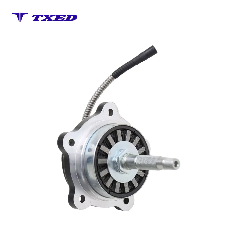 Aluminum Alloy Shock Absorption Rubber 3/8" Steel Axle Disc Brake Compatible Electric Bicycle Front Hub detail image 6