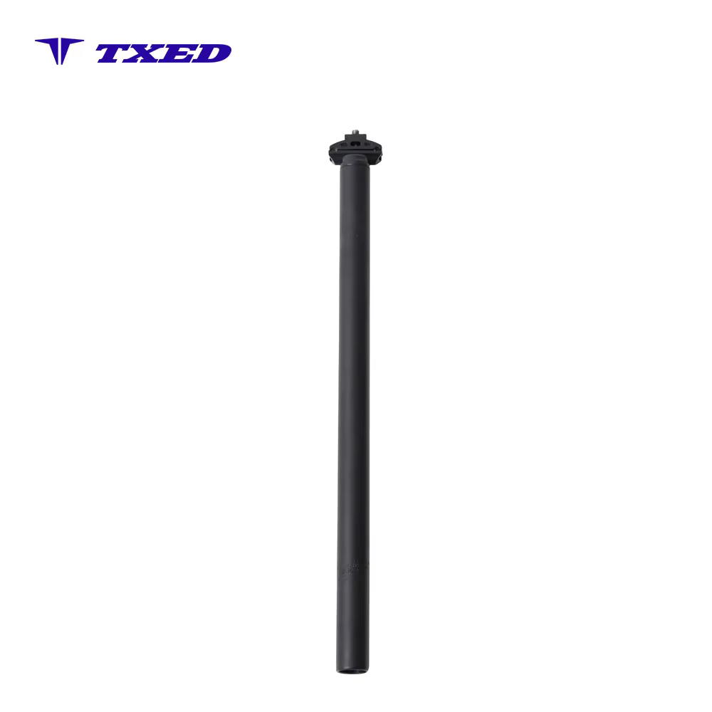 Anodized Sandblasted Aluminum 30.4mm Diameter 530mm Length Bike Seat Tube Bicycle Seat Post with Safety Cable detail image 1