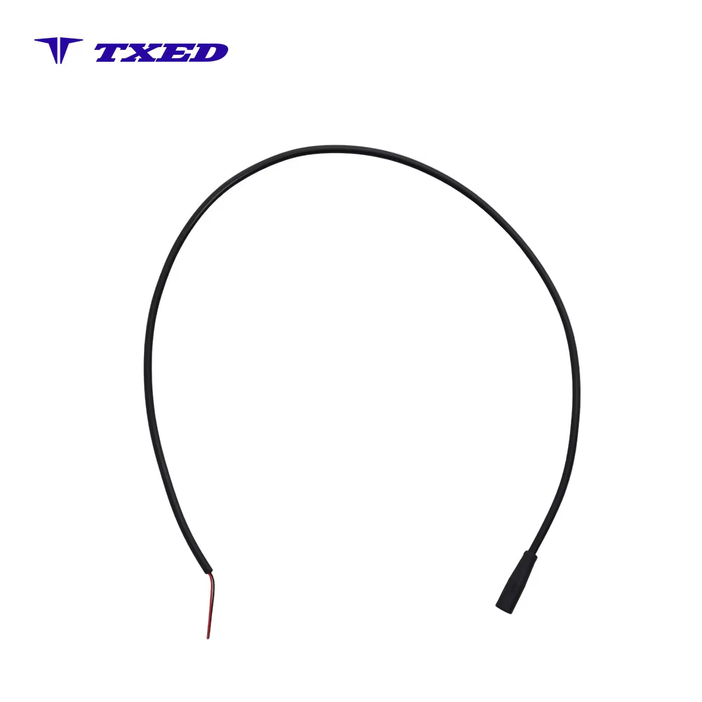 Durable E-Bike 400mm Copper Core + PVC Insulation Sheath Connection Wire Single-end Male/Female Plug Irregular Shape Power Cable