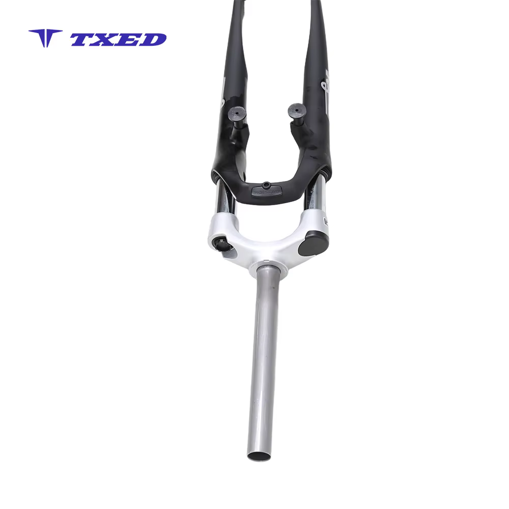 Durable TXED Aluminum Suspension Front Fork Coil Spring 63mm Travel 26-Inch Disc Brake Bicycle BMX Road Bikes Kids' Bikes Fat detail image 5