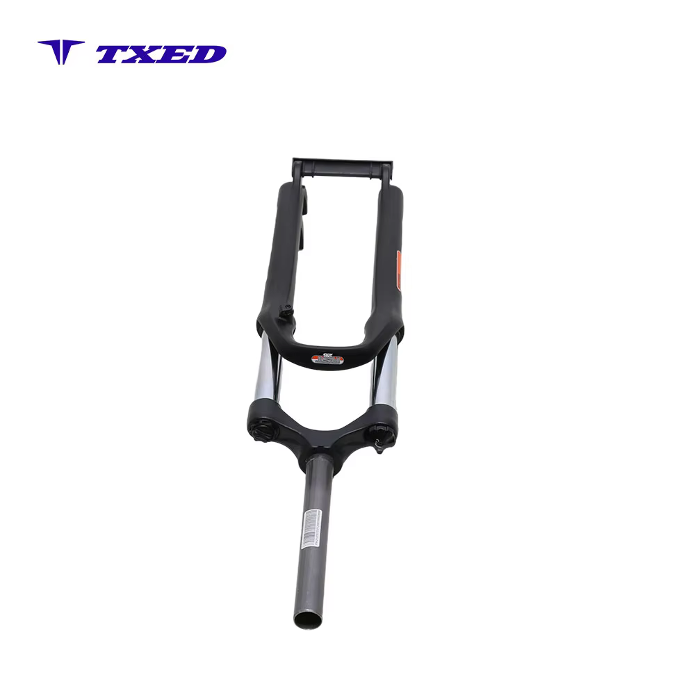 Electric Bike Suspension Fork 26x195 Aluminum 100mm Travel Disc Brake Coil Spring Hydraulic Lockout detail image 2