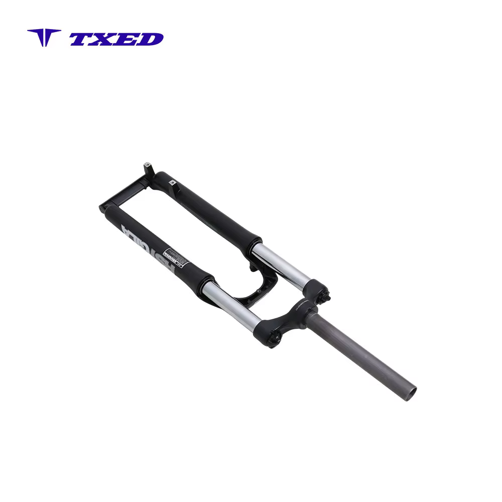 Electric Bike Suspension Fork 26x195 Aluminum 100mm Travel Disc Brake Coil Spring Hydraulic Lockout detail image 5
