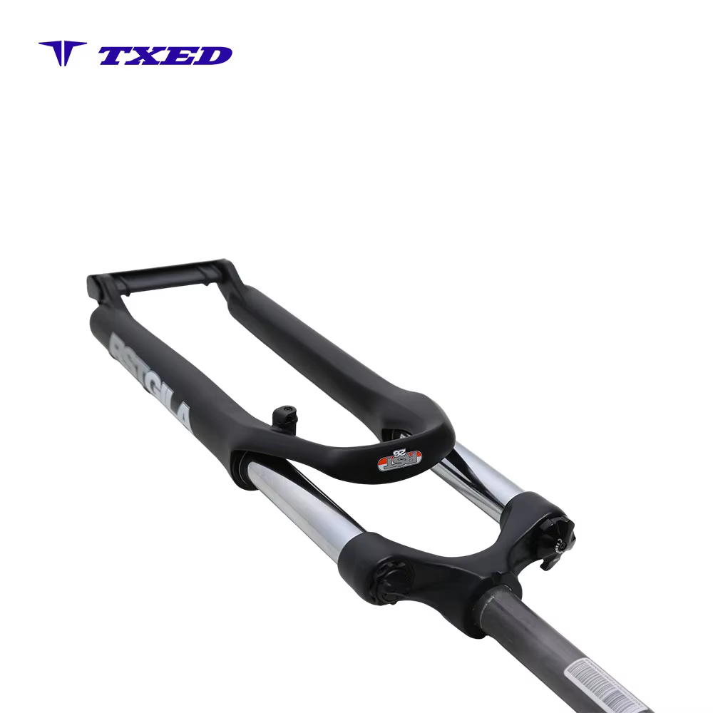 Electric Bike Suspension Fork 26x195 Aluminum 100mm Travel Disc Brake Coil Spring Hydraulic Lockout detail image 6