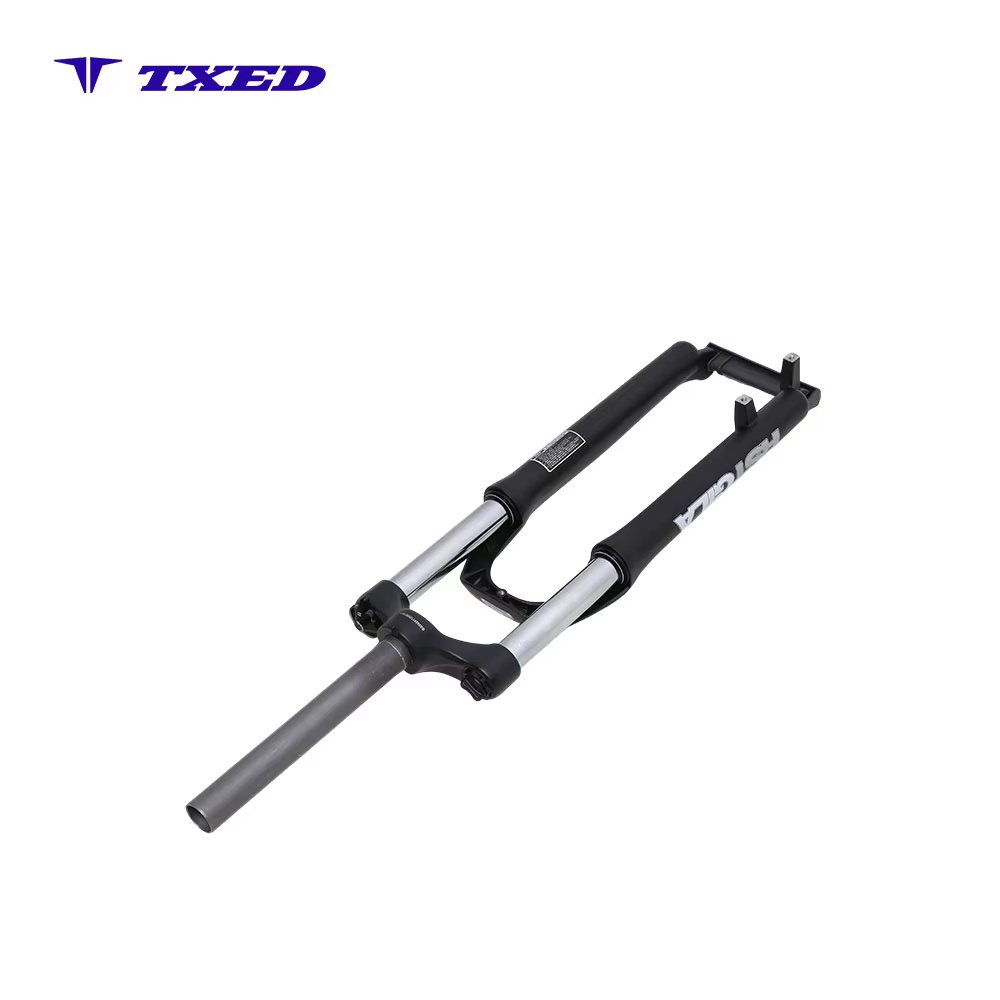 Electric Bike Suspension Fork 26x195 Aluminum 100mm Travel Disc Brake Coil Spring Hydraulic Lockout detail image 7