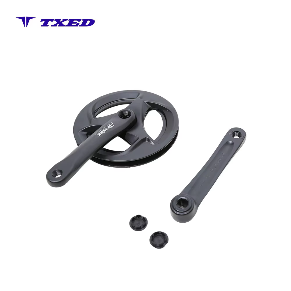 Four-corner Heart BMX Road Bicycles Crankset 3/32"x42T X170MM X9/16" Black Toothed Disc Anodized Aluminum Lightweight Alloy detail image 2