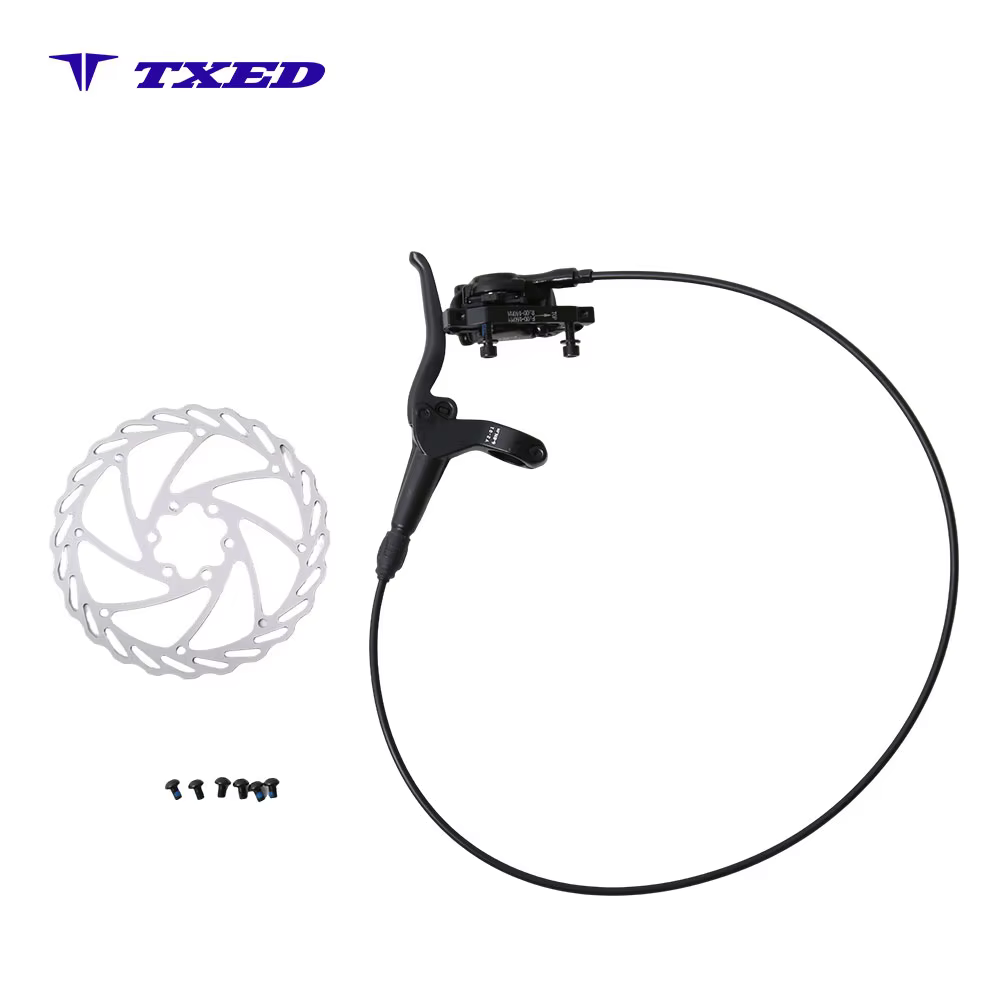 Front Hydraulic Disc Brake Aluminum Caliper 160mm Stainless Steel Rotor 850mm Oil Hose Left Lever for Electric Mountain Bike detail image 3