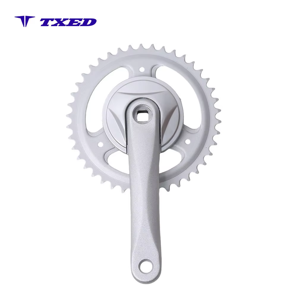 Haomeng 42T Chainring 170mm Crank Arm Square Taper Aluminum Alloy Single Speed Cruisers Bicycle Crankset 92mm Chain Guard for