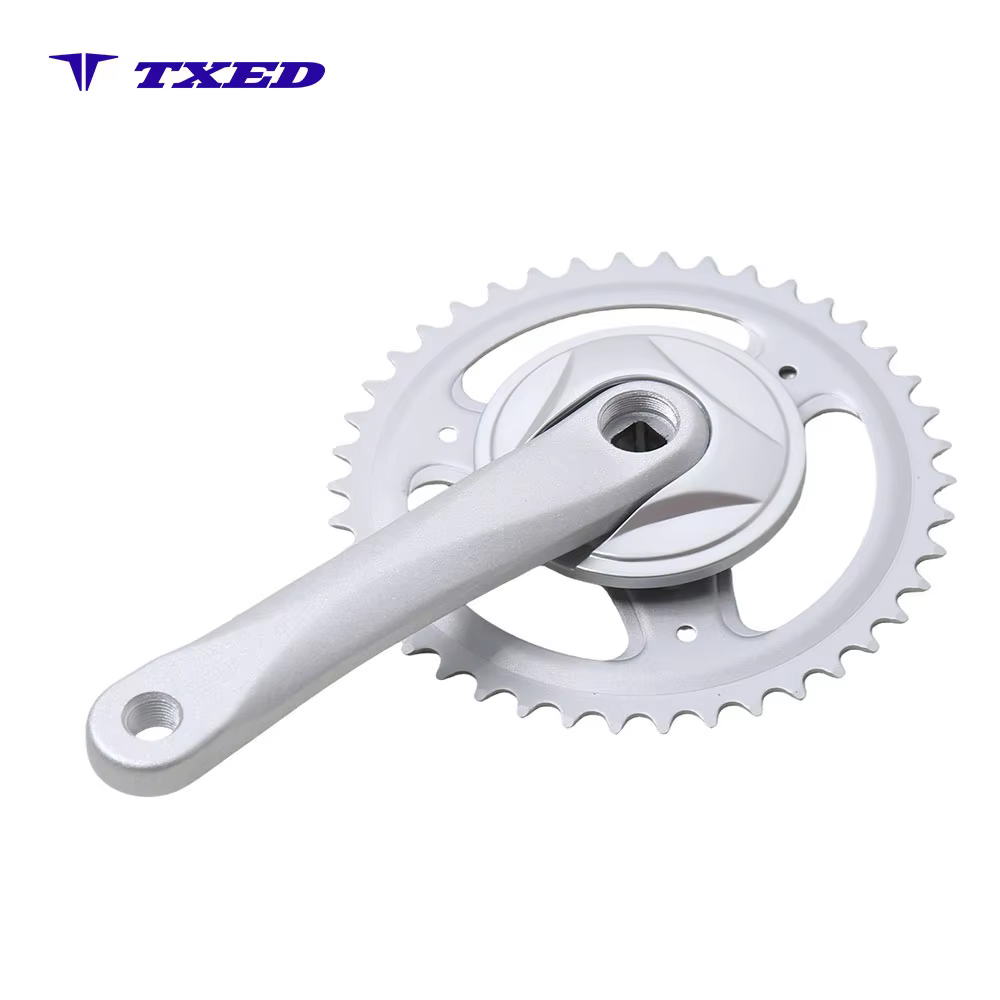 Haomeng 42T Chainring 170mm Crank Arm Square Taper Aluminum Alloy Single Speed Cruisers Bicycle Crankset 92mm Chain Guard for detail image 2