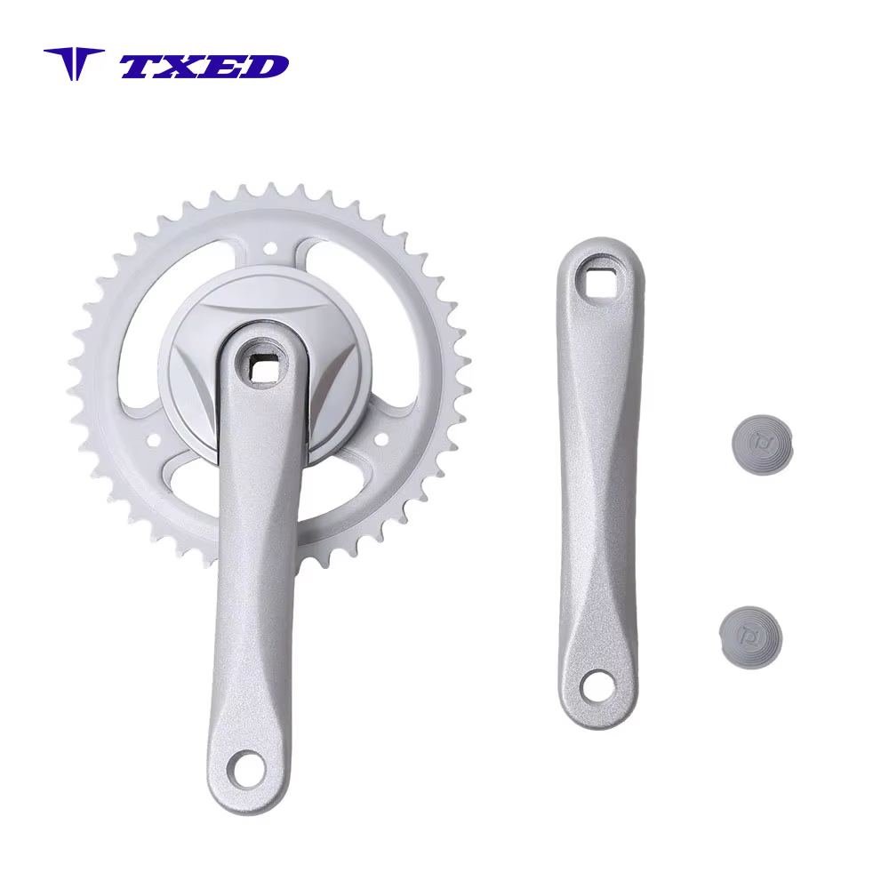 Haomeng 42T Chainring 170mm Crank Arm Square Taper Aluminum Alloy Single Speed Cruisers Bicycle Crankset 92mm Chain Guard for detail image 3