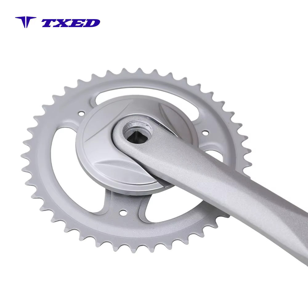 Haomeng 42T Chainring 170mm Crank Arm Square Taper Aluminum Alloy Single Speed Cruisers Bicycle Crankset 92mm Chain Guard for detail image 4