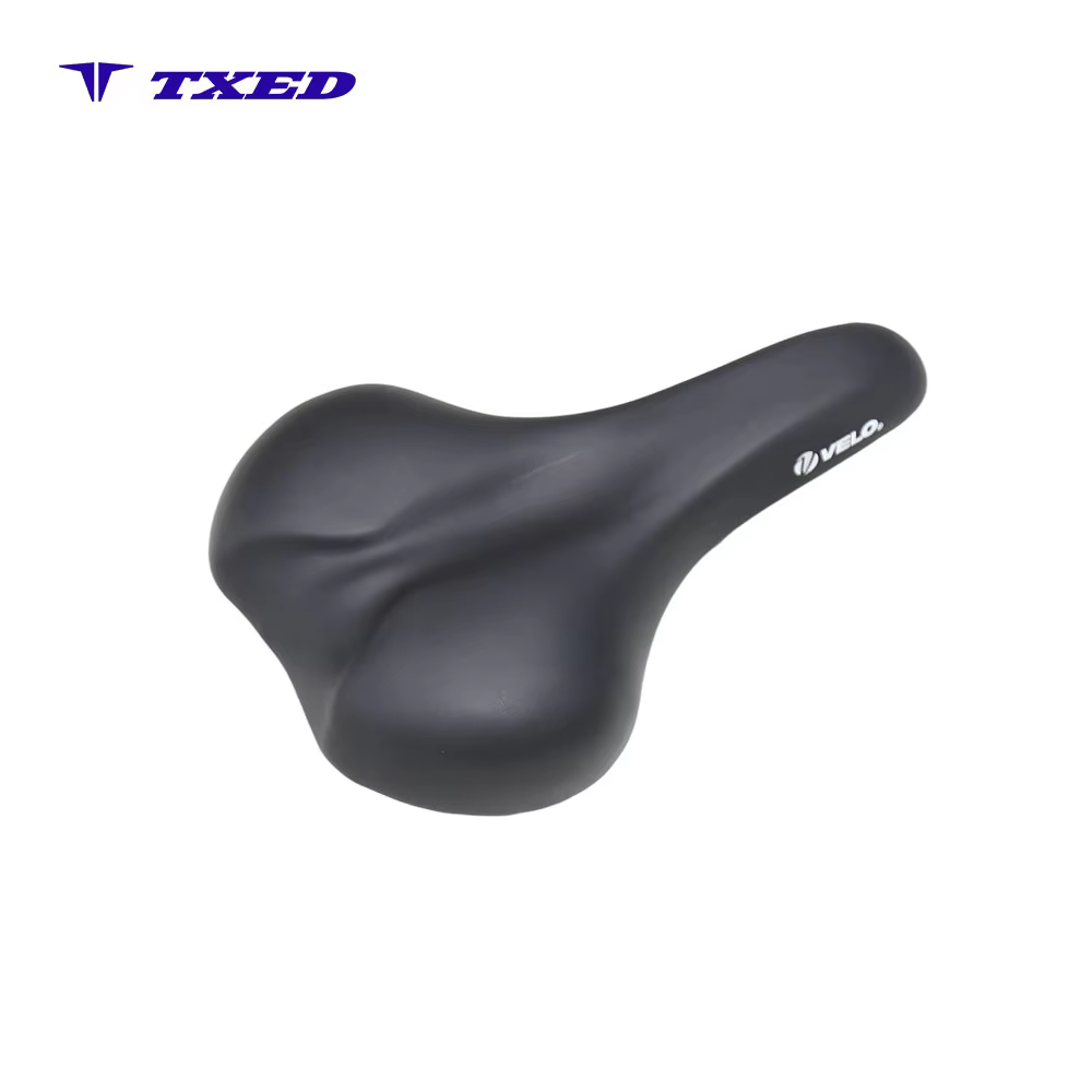 High Visibility Durable Leather Simple Style Ventilation High Rebound Foaming Road Bicycle Saddle