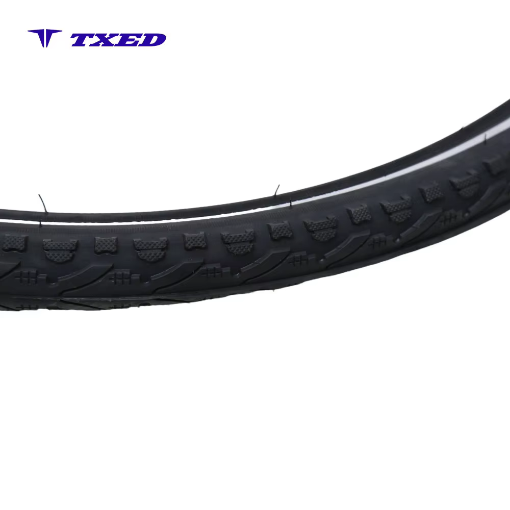 Jianda K935 700C X 42C Black Rubber Tire BMX Road Bike KNOBBY Tread 55%+ Rubber Puncture-Resistant Layer Reflective 60tpi detail image 4