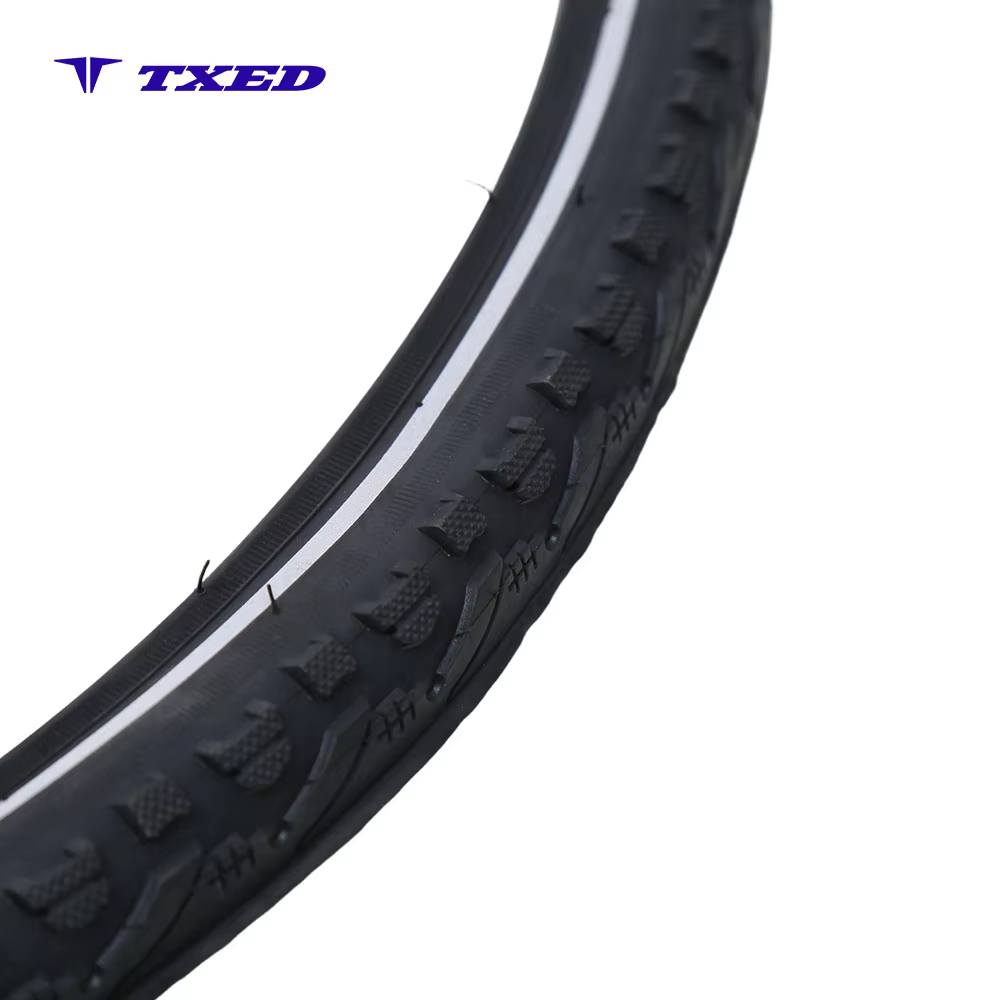 Jianda K935 700C X 42C Black Rubber Tire BMX Road Bike KNOBBY Tread 55%+ Rubber Puncture-Resistant Layer Reflective 60tpi detail image 5