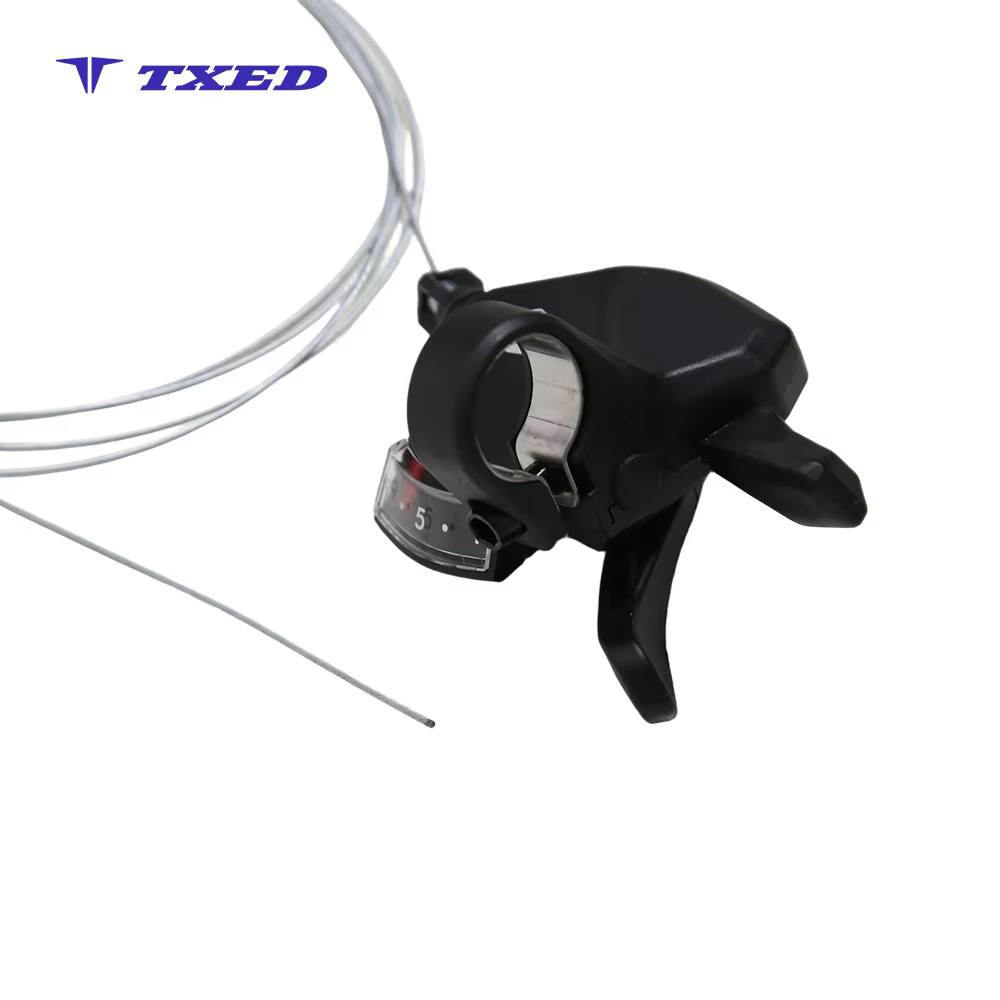 LanTu 9 Speed Aluminum Alloy Indexed Shifter Lever with 2400mm Cable Adjustable & Waterproof for Electric Bicycles detail image 5