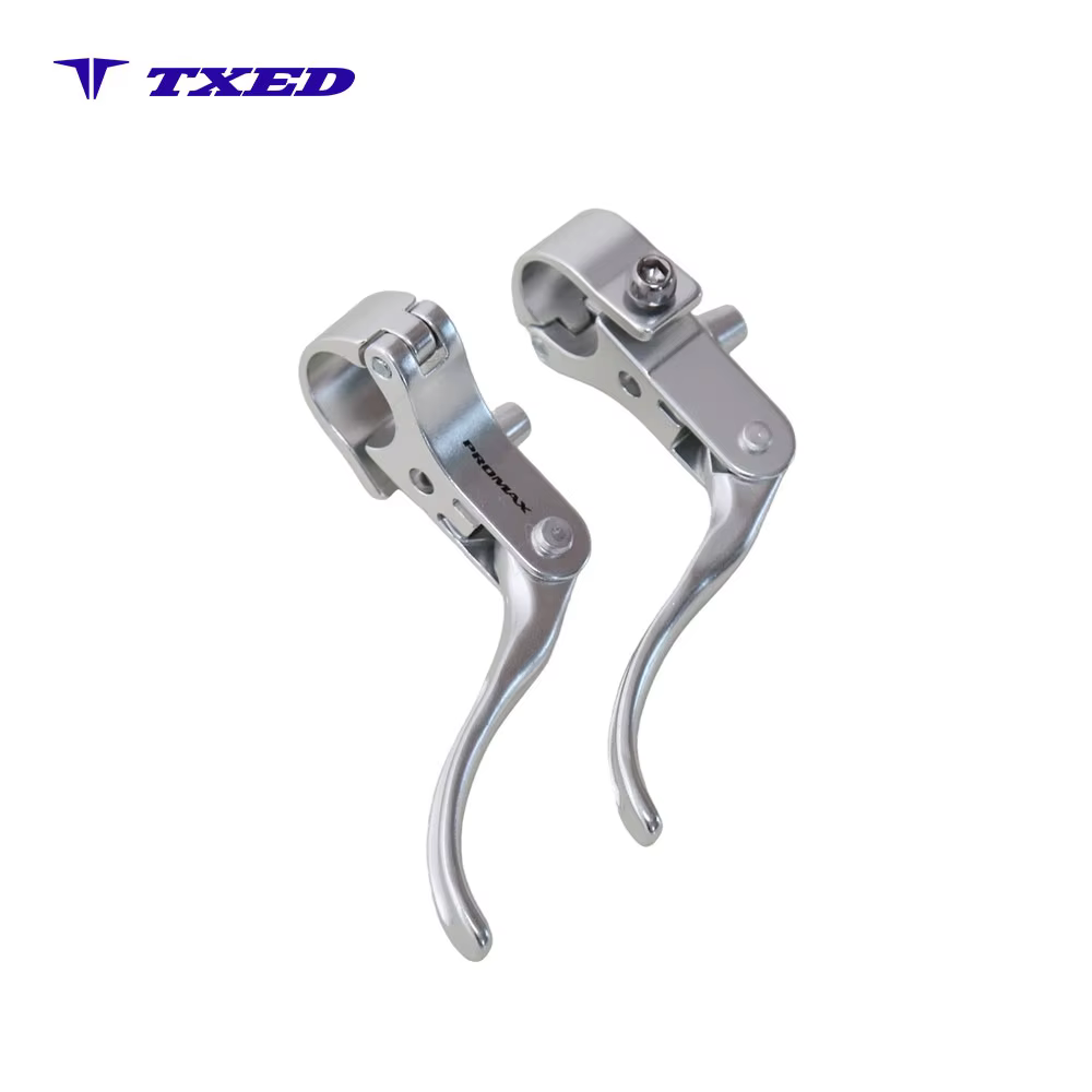 Richi Bicycle Brake Lever Three Finger Full Aluminum Alloy Silver for Kids' Bikes Caliper 22 2MM Handlebar Clamp Ergonomic