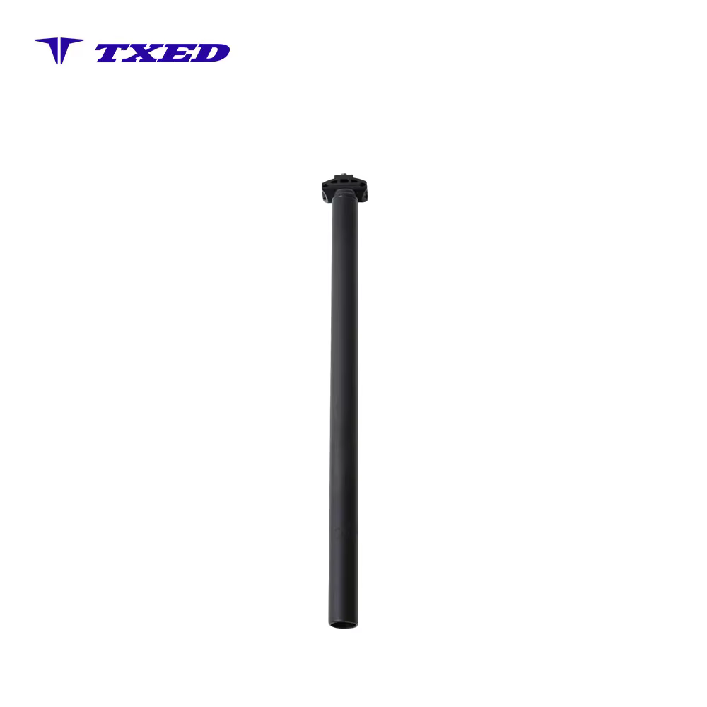 Shunmeng SM-2200 30.4x2.4T Matte Black Anodized Aluminum Seat Post with Anti-drop Safety Wire for Bicycle detail image 1