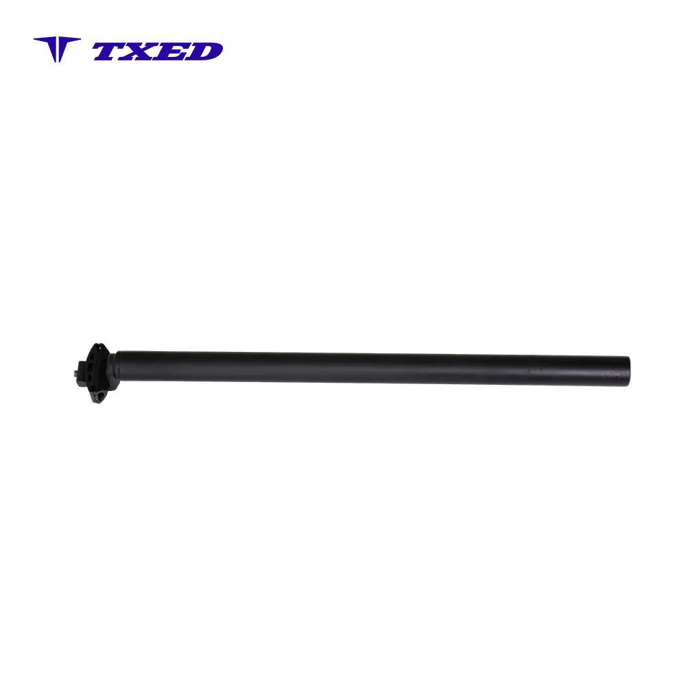 Shunmeng SM-2200 30.4x2.4T Matte Black Anodized Aluminum Seat Post with Anti-drop Safety Wire for Bicycle detail image 3