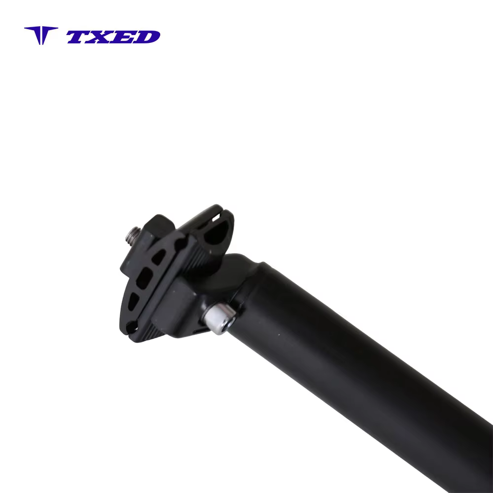 Shunmeng SM-2200 30.4x2.4T Matte Black Anodized Aluminum Seat Post with Anti-drop Safety Wire for Bicycle detail image 4