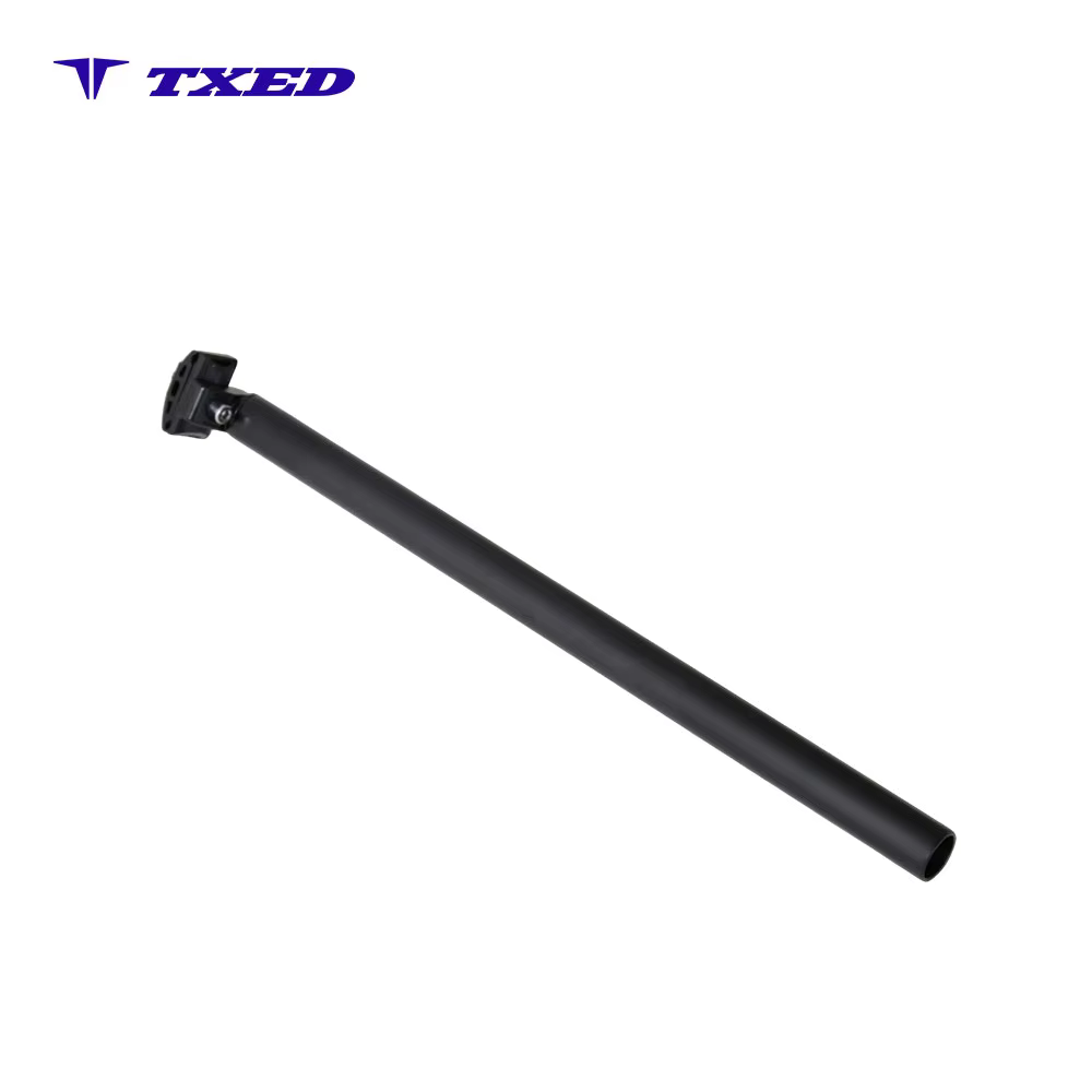 Shunmeng SM-2200 30.4x2.4T Matte Black Anodized Aluminum Seat Post with Anti-drop Safety Wire for Bicycle detail image 5