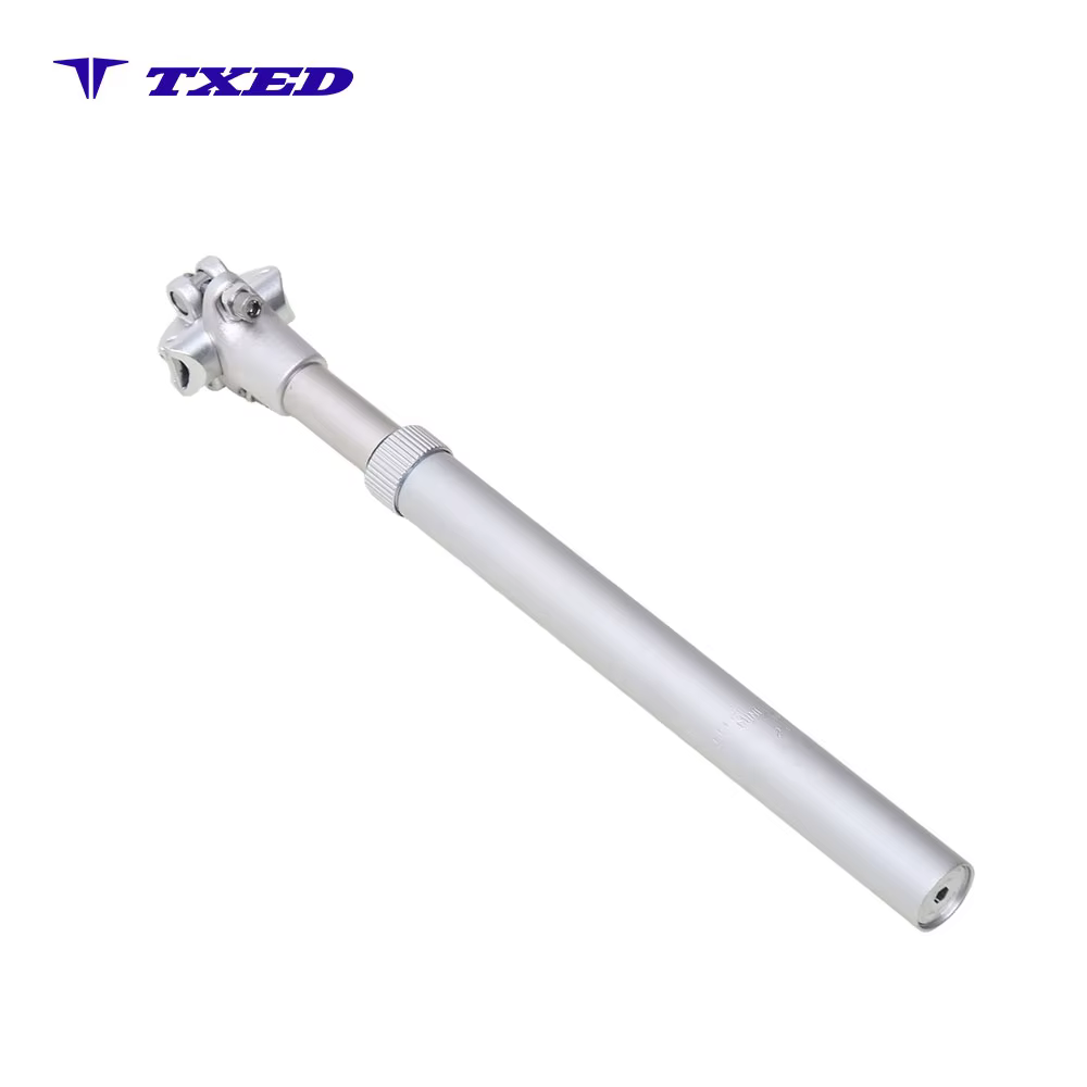 Shunmeng SM-7201 27.2mm Diameter 350mm Length Silver Adjustable Aluminum Bike Seat Post for City Commuter Bike detail image 2
