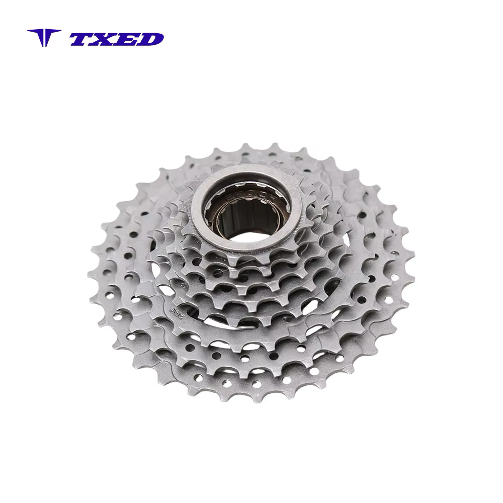 Threaded Freewheel Cassette for Mountain Bike 13-32T Sprocket Steel Material Bicycle Freewheel LONGYI LY-3008CHJ 8-speed Sand