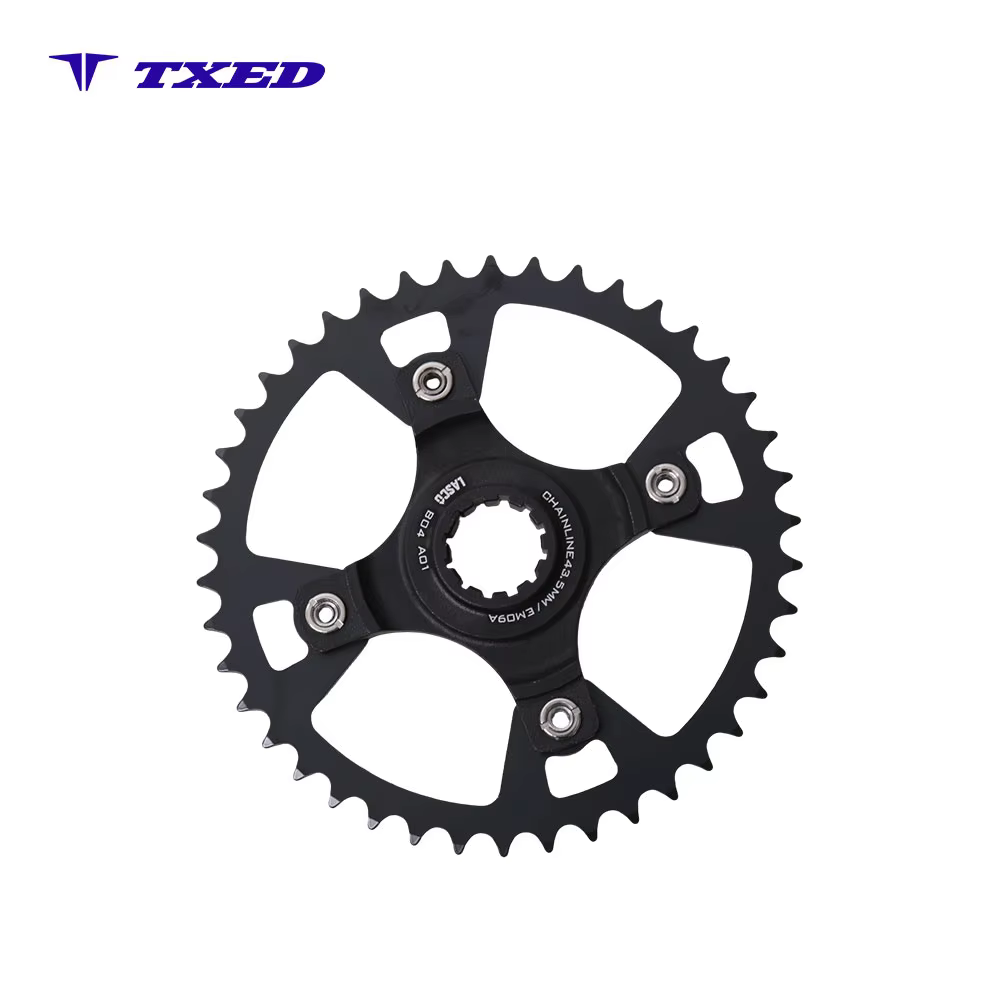 TXED Stainless Steel 42T Bike Chain Ring with Chain Guard 5 Hole Small 5-Arm 50 Pieces Bicycle Replacement Parts