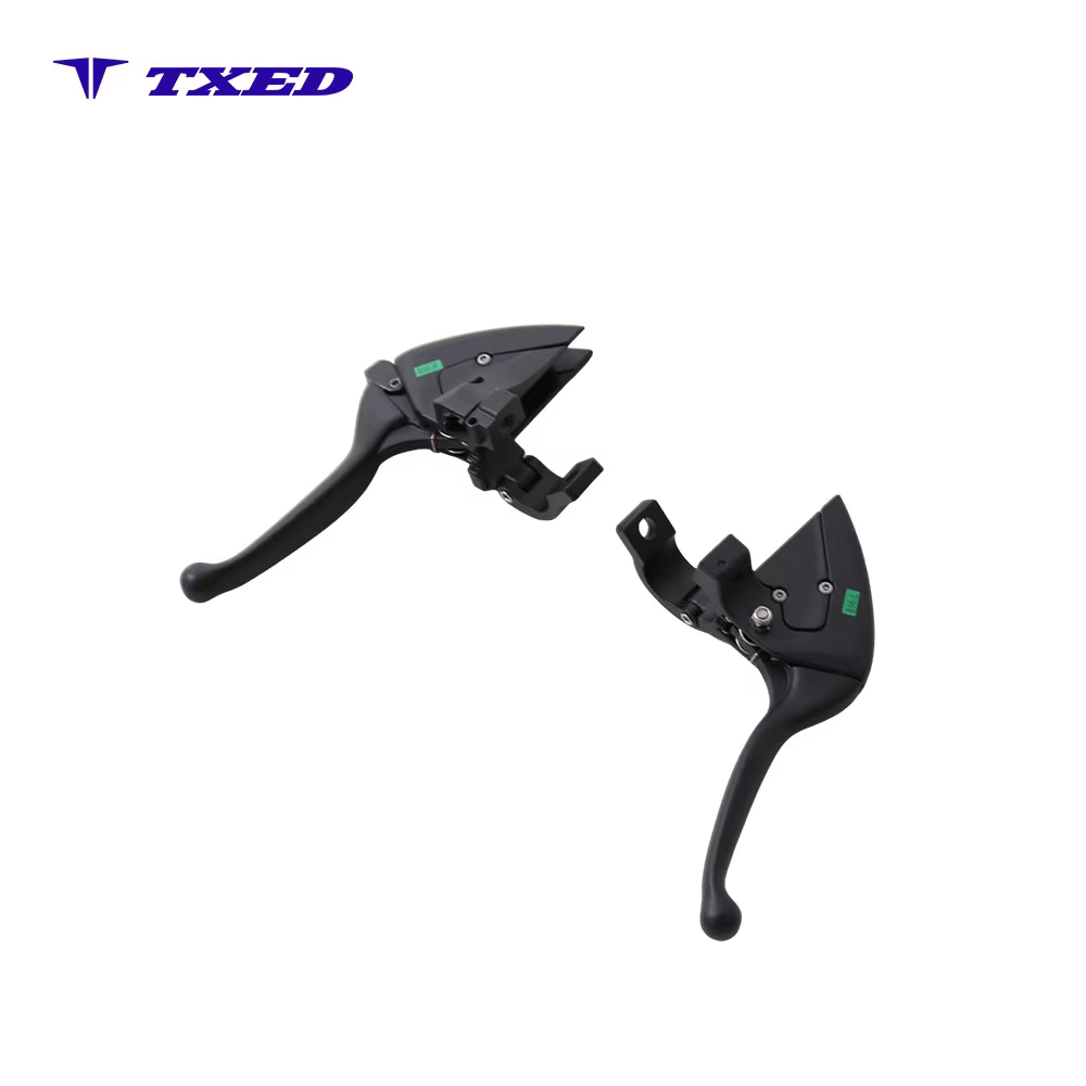 Wuxing Full Aluminum Mechanical Bicycle Cable Pull Brake Handle Hidden Wiring 4-Finger Brake Lever with Anti-Theft Screws detail image 3